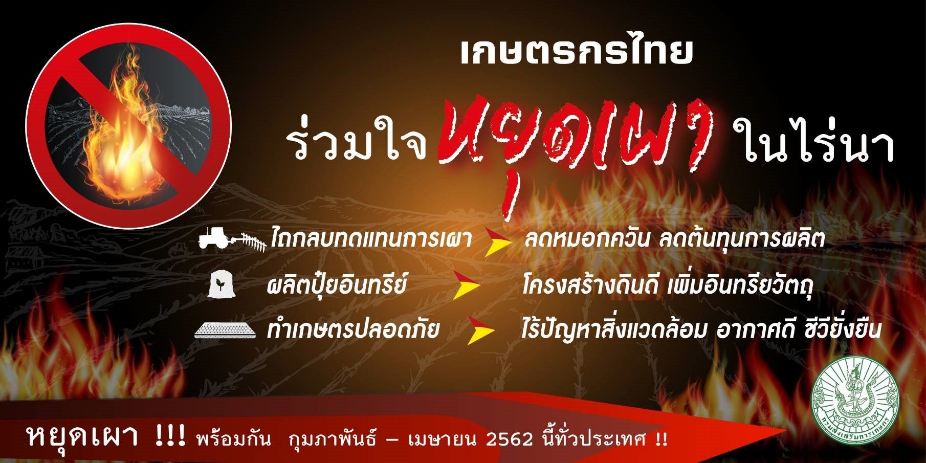 ประชาสัมพันธ์รณรงค์งดการเผาในที่โล่งทุกชนิด