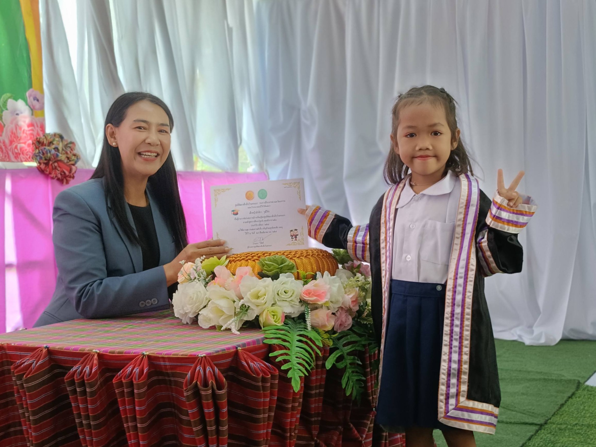 มอบใบประกาศ สำหรับผู้ผ่านการจัดประสบการณ์ ระดับปฐมวัย ศูนย์พัฒนาเด็กเล็กบ้านตระแบก